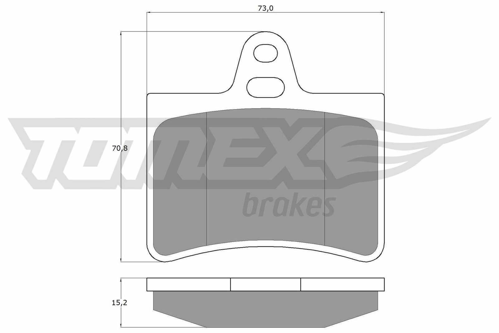 Sada brzdových destiček, kotoučová brzda TOMEX Brakes